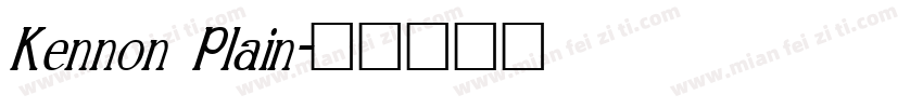 Kennon Plain字体转换